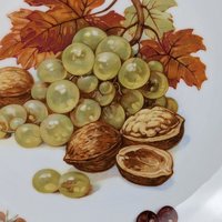 Seltmann Weiden Bavaria Plate with Nuts and Grapes: Vintage Decorative Dish