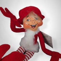 Vintage Annalee Christmas Elf Doll - Festive Holiday Collectible