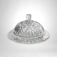 Anchor Hocking Pineapple Clear Glass Butter/Serving Dish with Lid – Classic Elegance for Your Table