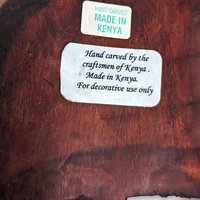 Hand-Carved Wooden Tribal Mask - Kenyan Wall Art Masterpiece