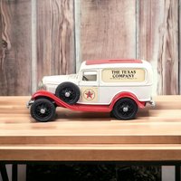 Vintage ERTL Replica 1932 Ford Delivery Van Texaco Die Cast Bank - Collector's Delight