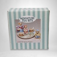 Charming C&F Enterprises Spring Puppies Miniature Tea Set for Delightful Tea Time