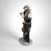 Vintage Emmett Kelly Jr. Accountant IRS Figurine: Tax Season Whimsy (8" Ceramic)