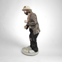 Vintage Emmett Kelly 8" Hobo Clown Sweeping Figurine (Missing Broom): Collectible Circus Art