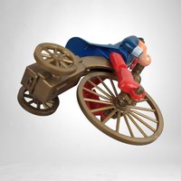 Vintage Plastic Clown on Bicycle Wind-Up Toy: Whimsical Collectible