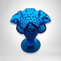 Vintage Small Blue Hobnail Vase - Classic Glassware Charm