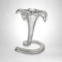 Vintage Handblown Clear Glass Flower Bud Vase - Timeless Elegance for Your Blooms