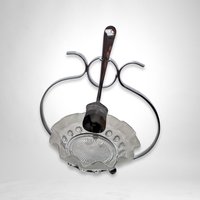 Vintage Glass Jam Dish and Spoon Set - Classic Breakfast Nostalgia