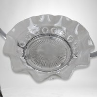 Vintage Glass Jam Dish and Spoon Set - Classic Breakfast Nostalgia