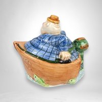 Gone Fishing Ceramic Bank, Man on Boat Fishing