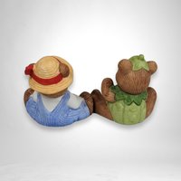 Set of 2 Homco Fall Bear Ceramic Figurines 1426