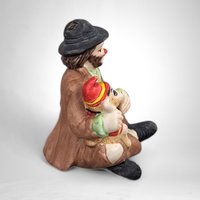 Vintage Emmett Kelly Jr. Clown with Monkey Collectible Figurine