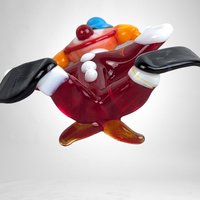 Vintage Glass Clown Figurine - Artistic Collectible Décor