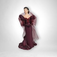 1997 Hallmark Scarlett O'Hara Figurine in Maroon Dress: Collectible Gone with the Wind Tribute