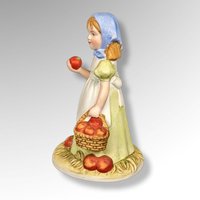 Vintage Reco McClellands Country Love Figurine (3") - Charming Girl with Apples