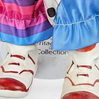 Vintage Heritage Mint 16" Creepy Clown Doll with Stand: Unique Collector's Item