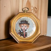 Vintage Ozz Franco Boy Clown Portrait: Timeless Circus Art