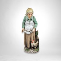 Homco Farmer Woman Figurine 1434 - Vintage Country Charm