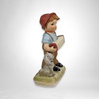 Vintage Enesco Boy Playing Accordion Ceramic Figurine - Musical Nostalgia