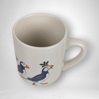 1986 National Wildlife Horned Puffin Mug - Vintage Bird Collector's Cup
