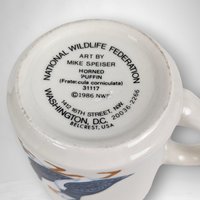 1986 National Wildlife Horned Puffin Mug - Vintage Bird Collector's Cup