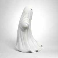 Vintage PR Ceramic Halloween Ghost Figurine: Spooky Elegance for Your Decor
