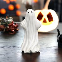 Vintage PR Ceramic Halloween Ghost Figurine: Spooky Elegance for Your Decor