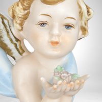 Vintage Napco Angel With Flowers Wall Hanging: Heavenly Retro Decor