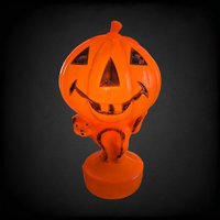 Vintage Jack-o'-Lantern on Cat Blow Mold with Light: Spooktacular Halloween Decor