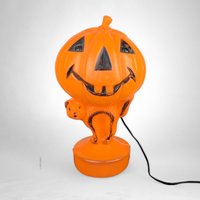 Vintage Jack-o'-Lantern on Cat Blow Mold with Light: Spooktacular Halloween Decor