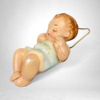 Vintage Chalkware Baby Wall Hanging: Cherished Nostalgia for Your Nursery