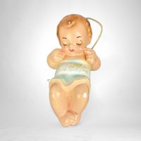 Vintage Chalkware Baby Wall Hanging: Cherished Nostalgia for Your Nursery