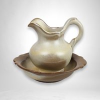 Frankoma 40A and 40B Pitcher/ Bowl Set - Rustic Beauty for Your Home