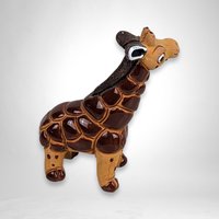 Vintage Clay Chubby Giraffe Figurine