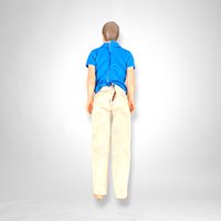 1968 Ken Doll in Blue Shirt and Tan Pants - Vintage Collectible Barbie Companion