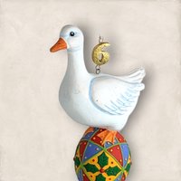 Vintage Dept. 56 12 Days of Christmas 6 Geese a Laying Ornament: Holiday Collectible