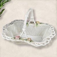 Ceramic Floral Basket - Handcrafted in Spain