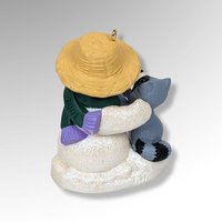 Hallmark Keepsake 2001 Snowman & Raccoon Ornament