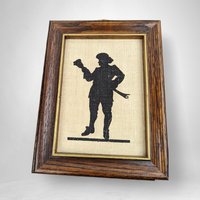 Charming Set of 6 Vintage Silhouette Fabric Wall Hangings