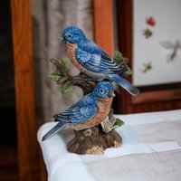 Vintage Lefton Hand Painted Blue Bird Figurine 02203