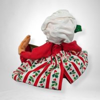 Vintage Annalee Mrs. Santa in Holly Dress Doll - Timeless Christmas Collectible