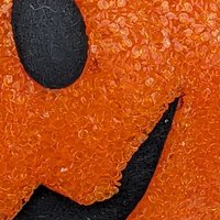 Vintage Halloween Popcorn/Melted Plastic Jack-o'-Lantern Light