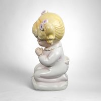 Vintage 1985 Lefton Porcelain Girl Praying Night Light 04860