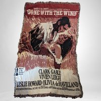 Vintage Gone with the Wind Movie Poster Throw: Timeless Film Tribute