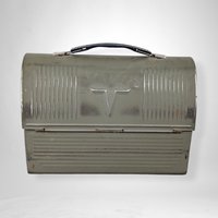 1940s Thermos Brand Army Green Lunchbox – Classic Vintage Style (Thermos Not Included)