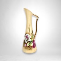 Lefton Vintage Miniature Bud Vase with Floral Motif 2763N