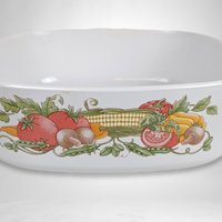 Corning Ware Garden Harvest Square A-2-B Casserole Dish with Lid