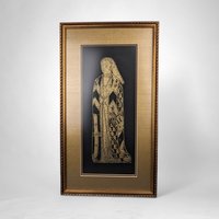 Framed Brass Rubbings: Sir Ralph Verney and Lady Elizabeth Verney - 19 1/4 x 10 1/2"