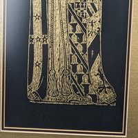 Framed Brass Rubbings: Sir Ralph Verney and Lady Elizabeth Verney - 19 1/4 x 10 1/2"