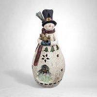 Whimsical Snowman Nightlight Lamps - Set of 2: Add a Cozy Glow to Your Winter Decor!